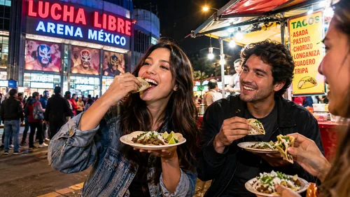 Pegue Tacos Tarde da Noite do Lado de Fora